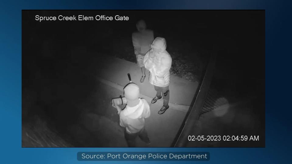 Police shared surveillance images of the four suspects to social media Monday in an attempt to get the public to help identify them. Anyone who recognizes the suspects’ clothing or has any other information about the incident is asked to contact Port Orange Police Detective James Fischetti at (386) 506-5897.