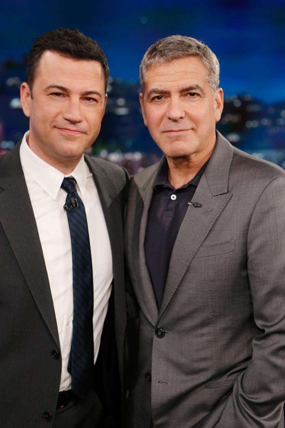 Clooney also visited Kimmel's show in season 13.