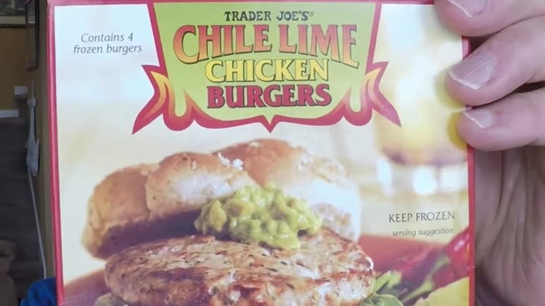 Chile Lime Chicken Burgers box