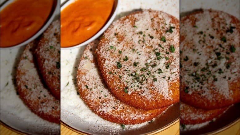 Crispy provolone appetizer