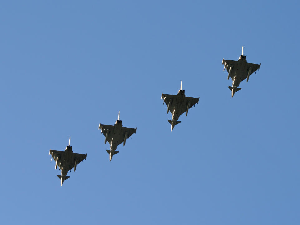 Eurofighter Typhoons in Formation