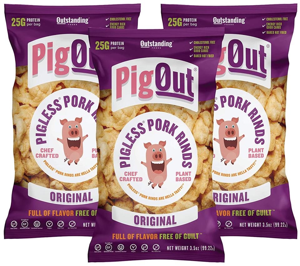 best plant-based meat pigout pigless pork rinds original