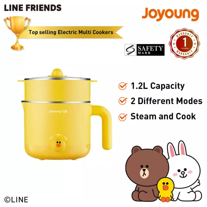 Joyoung Brown Multi Function Electric Hot Pot 1.2L, S$41.80 (Photo: Lazada)

