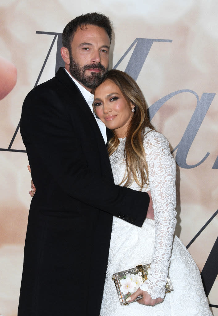 Affleck and Lopez at a screening for "Marry Me"