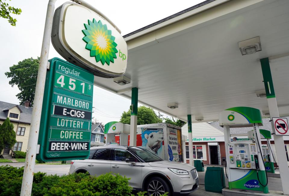 Gas prices around Columbus averaged $4.48 on Thursday, while a price of $4.51 was seen at the Thurber Village Market BP gas station in the city's Victorian Village neighborhood.