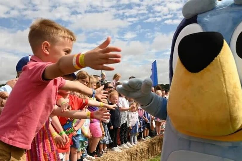 Kids will get the chance to meet Bluey at the Gloworm children's festival this weekend