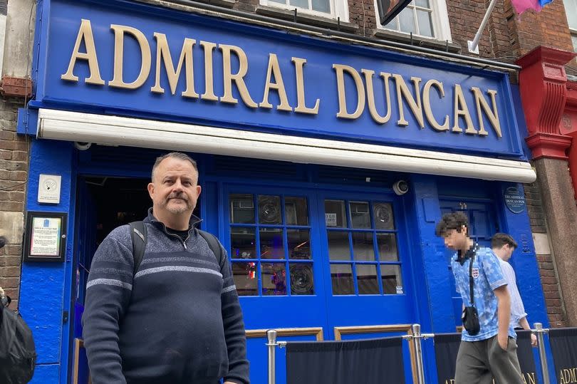 Mark Healey outside the Admiral Duncan
