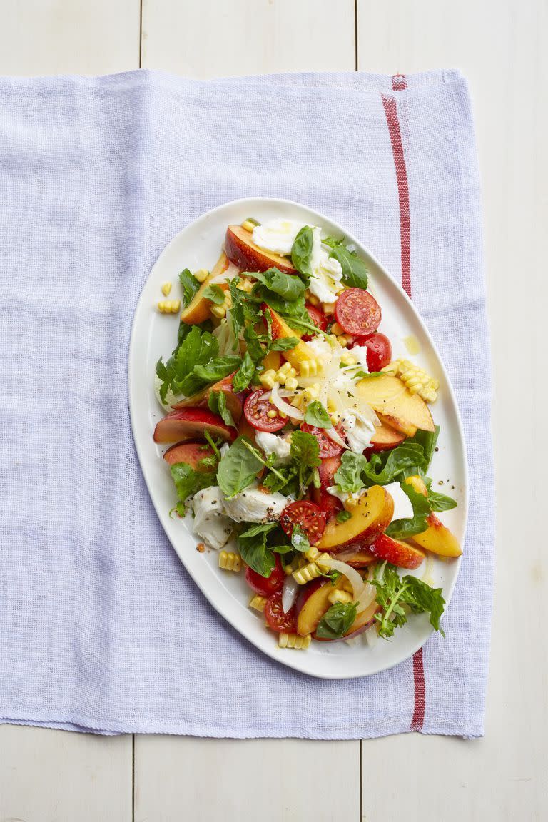 22) Peach Caprese Salad