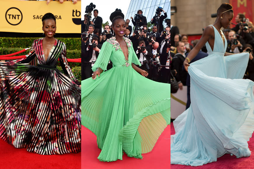 Lupita Nyong’o Loves a Flowy Dress Moment