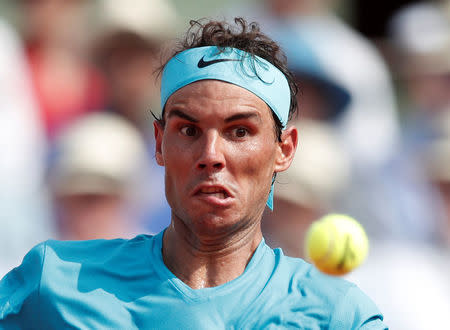 Tennis - French Open - Roland Garros, Paris, France - June 10, 2018 Spain's Rafael Nadal in action during the final against Austria's Dominic Thiem REUTERS/Benoit Tessier