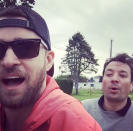 <p>JT spent part of the weekend hilariously “bro-biking” on a tandem bike with his pal Jimmy Fallon in the Hamptons. We imagine the rest of it was spent planning their next sketch for Fallon’s <i>Tonight Show</i>. (Photo: <a rel="nofollow noopener" href="https://www.instagram.com/p/BUm8rdbBEP-/" target="_blank" data-ylk="slk:Justin Timberlake via Instagram;elm:context_link;itc:0;sec:content-canvas" class="link ">Justin Timberlake via Instagram</a>) </p>