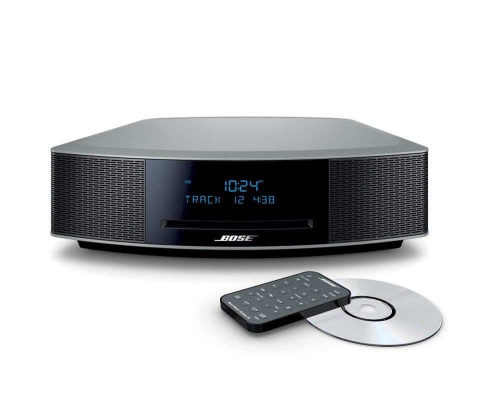 <a href="https://fave.co/2YtTwMn" rel="noopener" target="_blank" data-ylk="slk:Bose Wave Music System IV in silver;elm:context_link;itc:0;sec:content-canvas" class="link ">Bose Wave Music System IV in silver</a> (Photo: Bose)