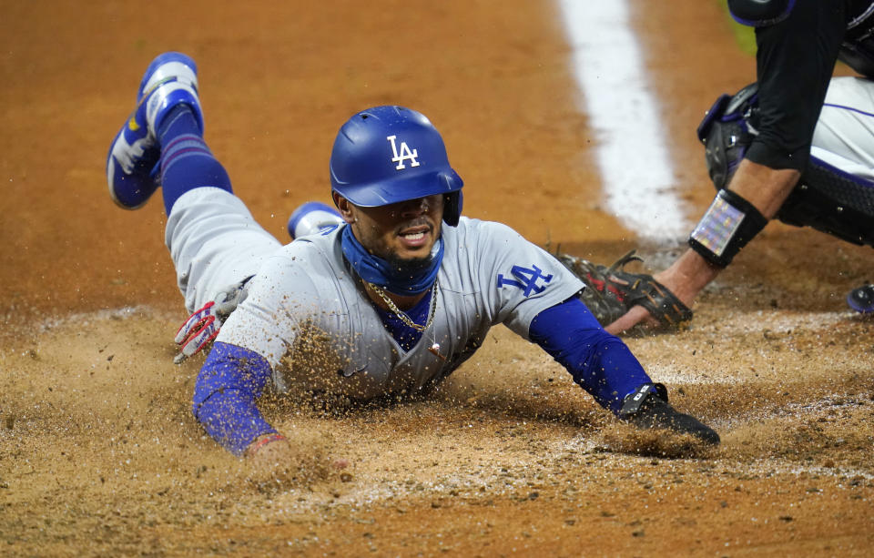 Mookie Betts and the Dodgers are favorites to win the World Series. (AP Photo/David Zalubowski)