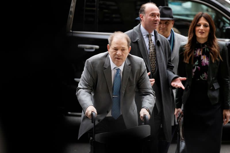 Film producer Harvey Weinstein arrives at New York Criminal Court for his sexual assault trial in the Manhattan borough of New York City, New York