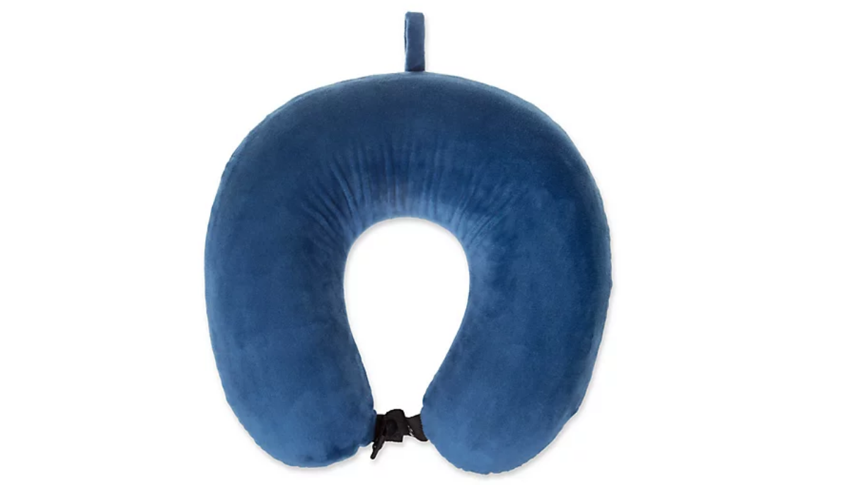 Blue neck pillow