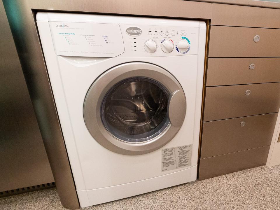 The washer and dryer inside the Asteroid of Happiness B Box RV