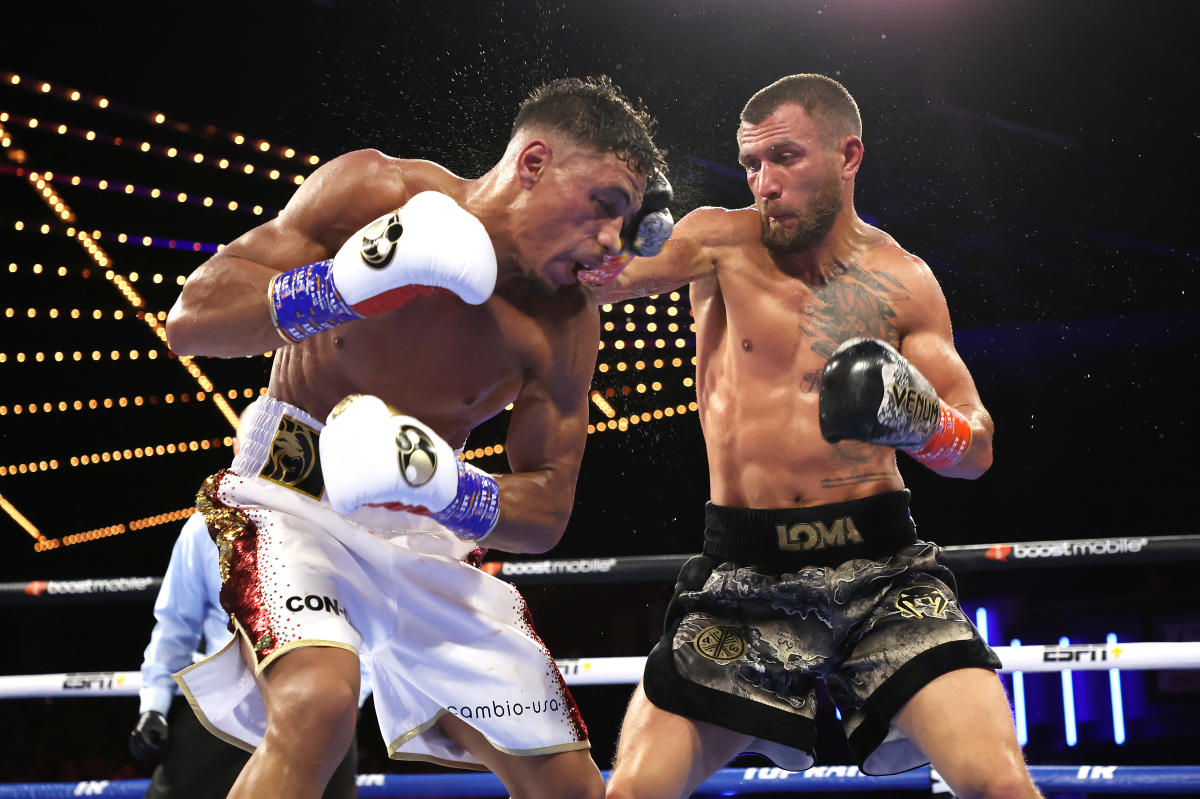 Vasiliy Lomachenko guts out decision victory over Jamaine Ortiz in long-awaited return to the ring thumbnail