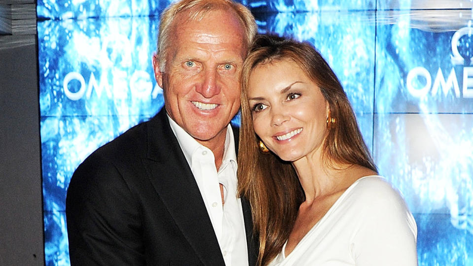 Greg Norman and wife Kirsten Kutner, pictured here in London in 2012.