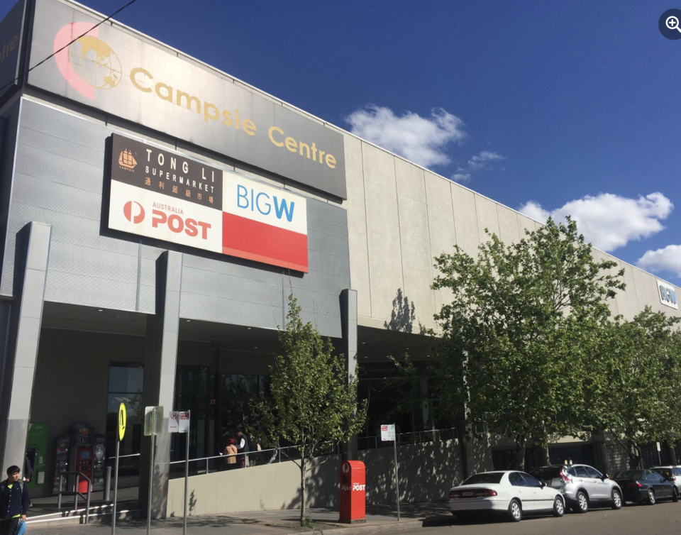 Campsie Centre shopping mall is pictured.