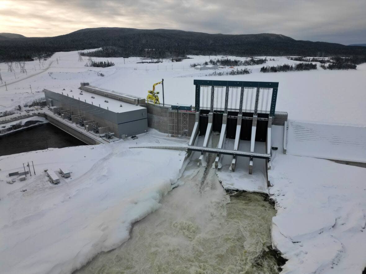 The Muskrat Falls hydroelectric dam is pictured on Jan. 26. The project is billions over budget and years behind schedule but could soon cross the finish line. (Danny Arsenault/CBC/Radio-Canada - image credit)