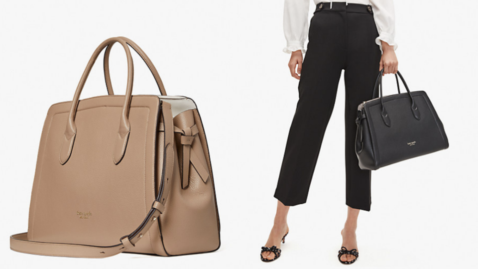 This oversized satchel will fit everything you need for the day.