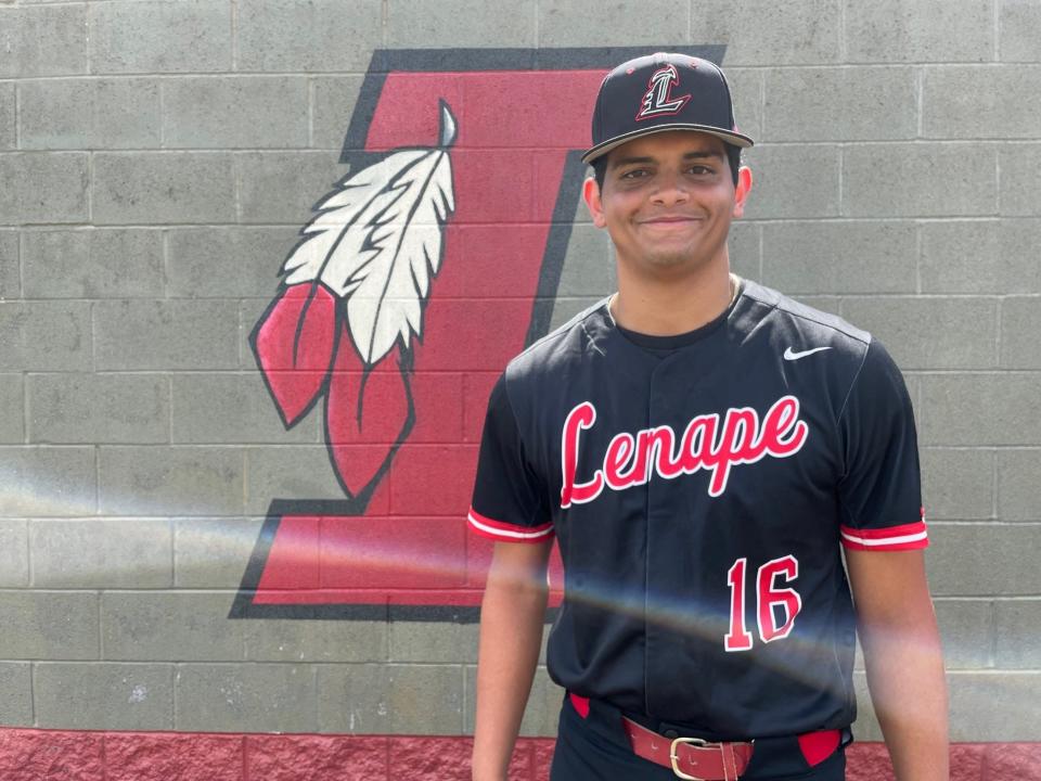 Lenape senior Xavier Aguilar hit a go-ahead, 3-run triple in the bottom of the sixth inning to lift his team to a 5-1 triumph over Cherokee on Saturday morning.