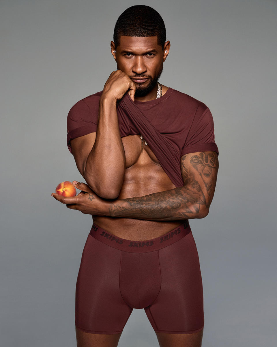 Usher shirtless, Skims underwear ad, campaigns, Kim Kardashian, shapewear