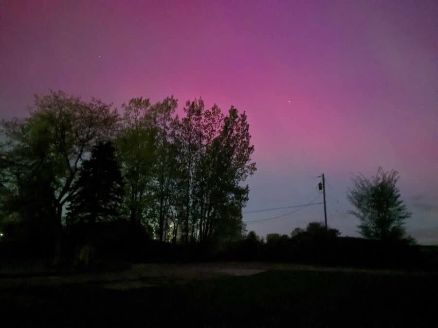 The northern lights in Jenison on May 10, 2024. (Courtesy Jason King)