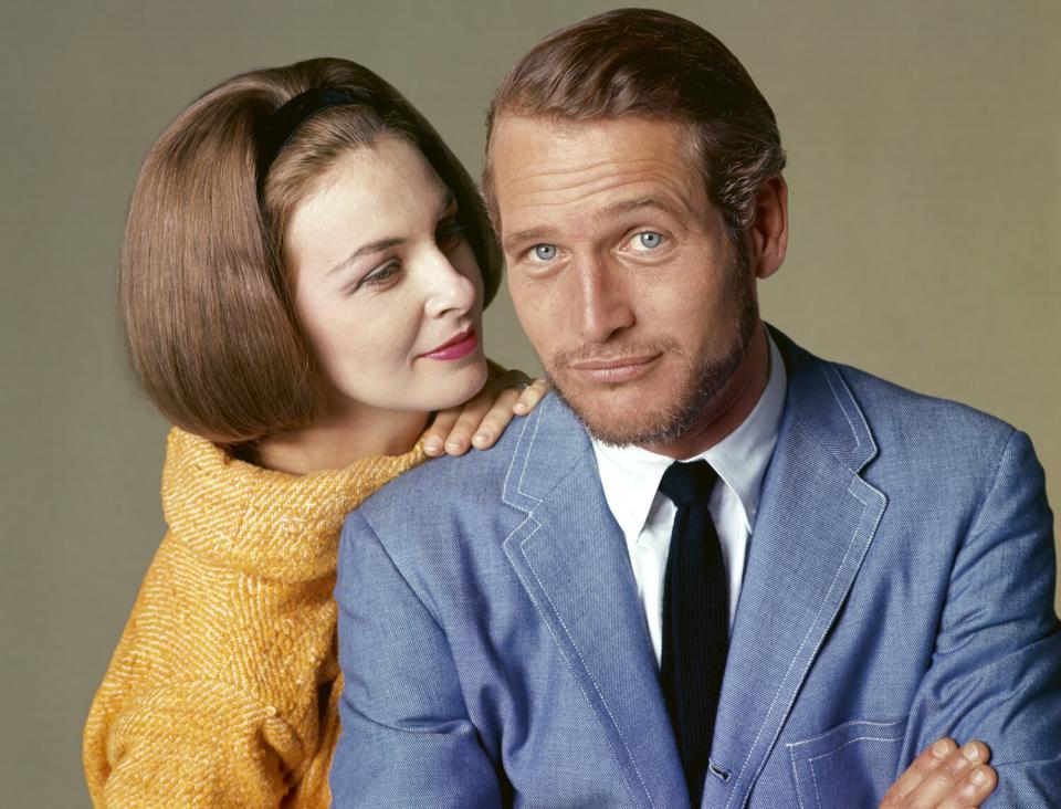 Photos from the book "Paul Newman: Blue-Eyed Cool" Paul Newman and Joanne Woodward photoshoot for U.S.I.A cover, September 1964
