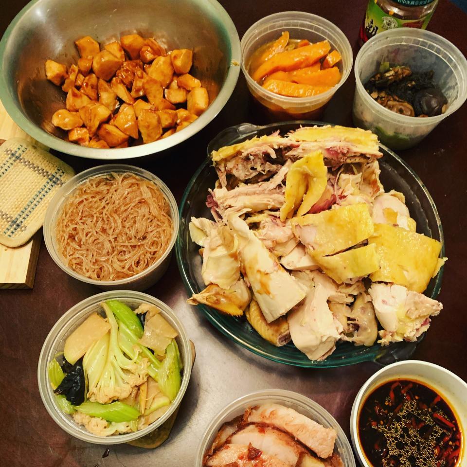 The Chinese New Year is celebrated in the form of traditional foods. Families rotate celebrations between each other, so most end up cooking numerous meals for their relatives.