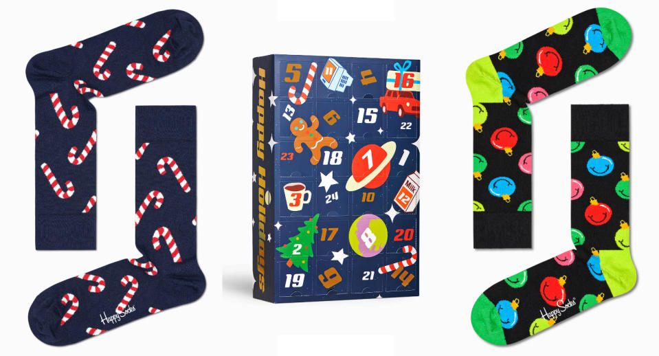 Bunte Socken sind das perfekte Weihnachtsgeschenk (Bild: Happy Socks)