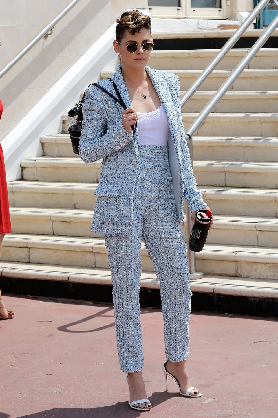 <p><strong>May 2018</strong> Her fellow member of the jury, Kristen Stewart channelled the trend in Chanel tweed.</p>
