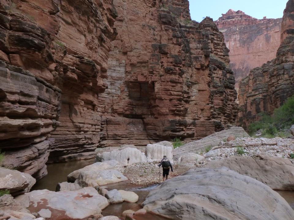 William "Bill" Formanek hikes in Kanab Creek in the north rim of the Grand Canyon. He was injured on Sept. 15, 2023 while hiking and had to be air lifted.