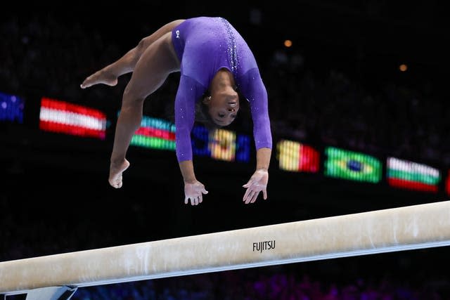 Simone Biles claimed another gold on beam 