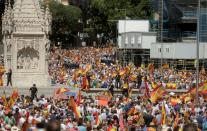 Demonstration against Spanish government's plan to pardon Catalan politicians, in Madrid