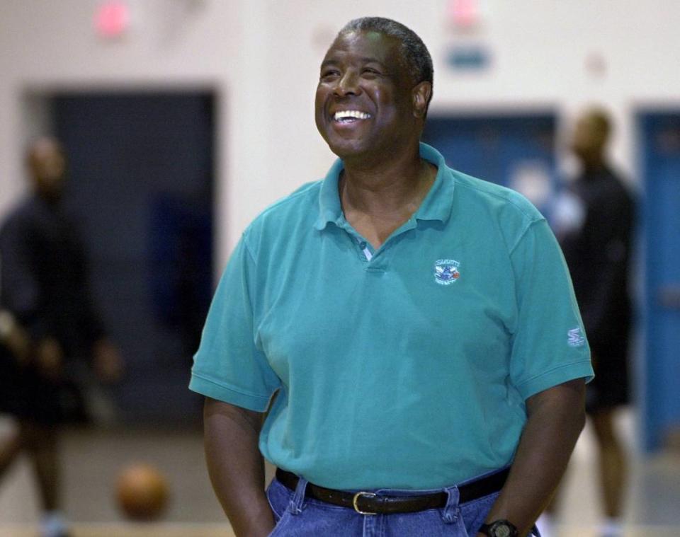 In 2001, Charlotte Hornets coach Paul Silas smiled during a team practice in Fort Mill, S.C.