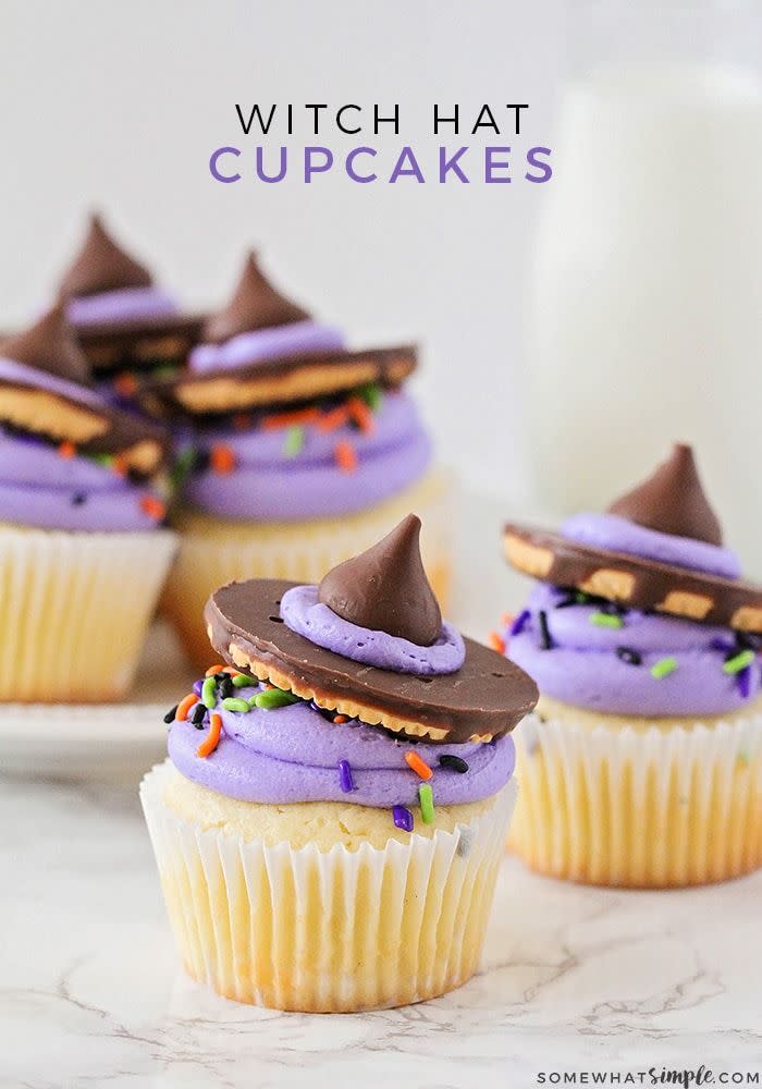 Witch Hat Halloween Cupcakes