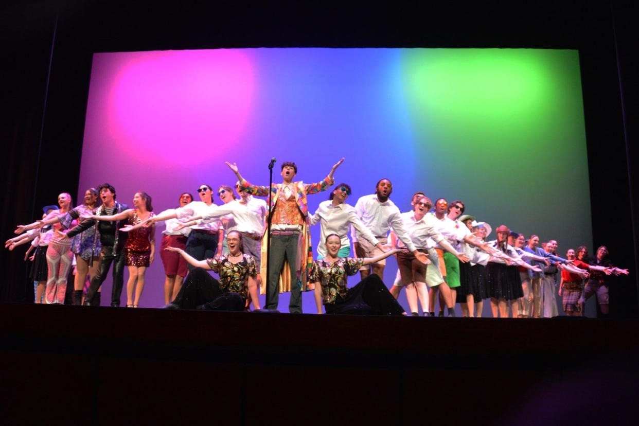 Central York High School students perform a number from "Joseph and the Amazing Technicolor Dreamcoat" during Encore, the annual York County High School Musical Theater Showcase.
