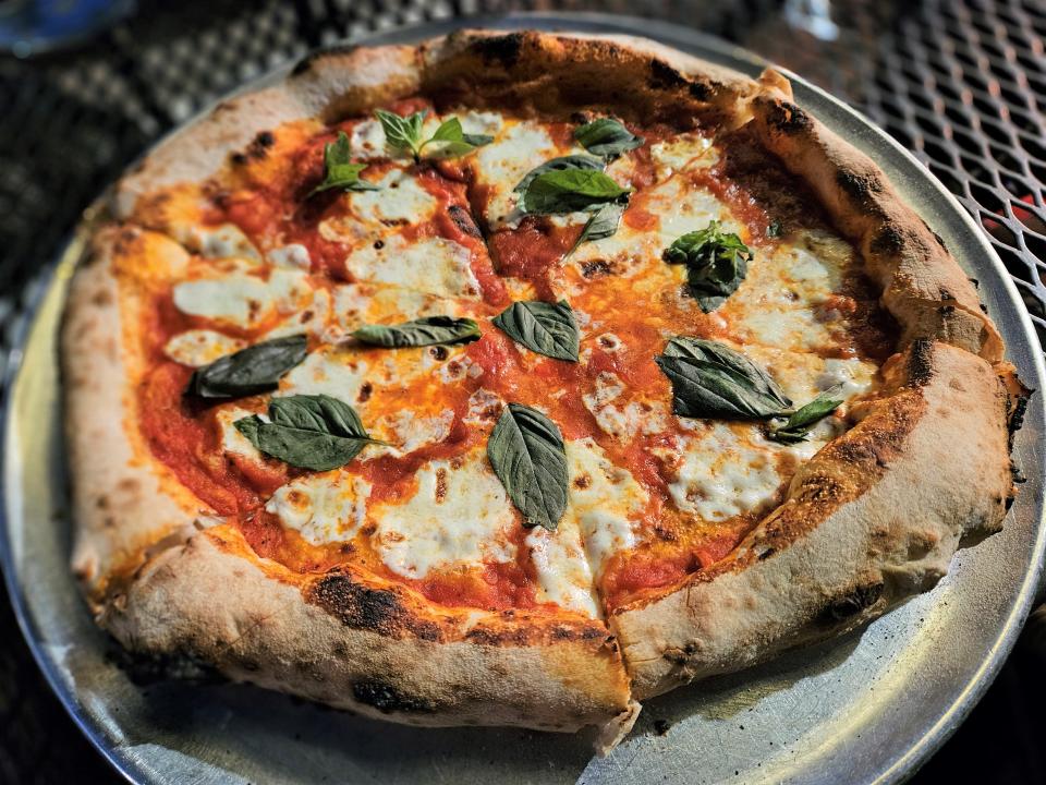 A margherita pizza at Lucile Pizza & Wine Bar in downtown Sarasota photographed Jan. 31, 2024.