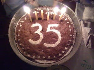 35 years birthday cake