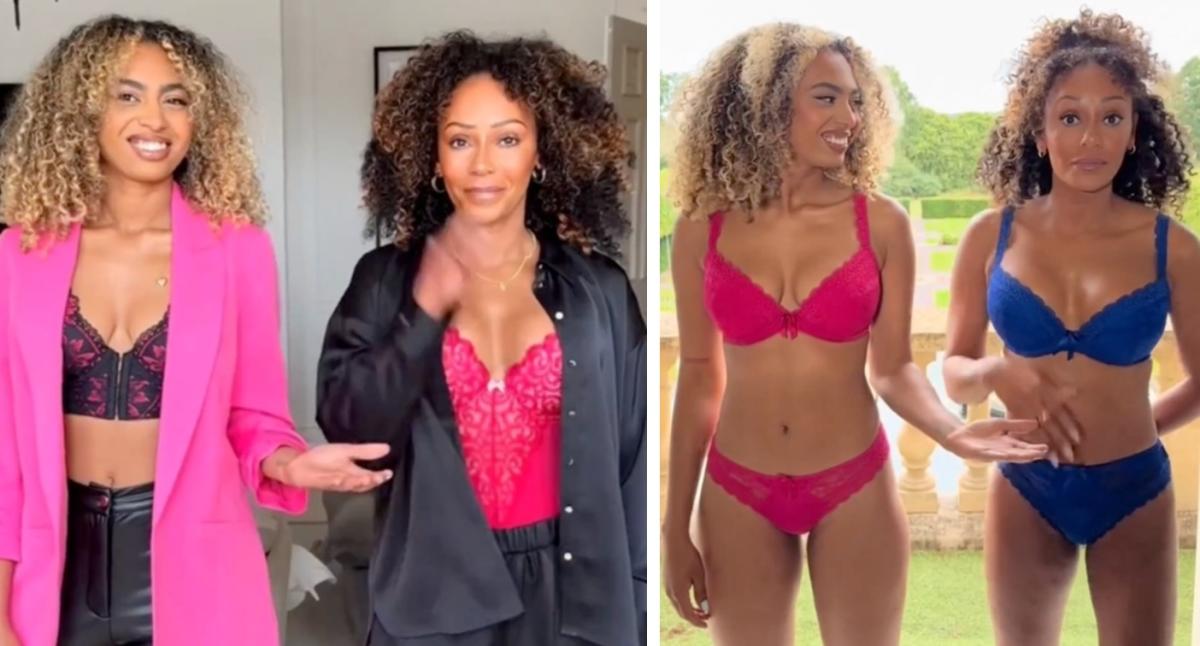 Mel B, 48, flaunts incredible abs in bikini alongside lookalike