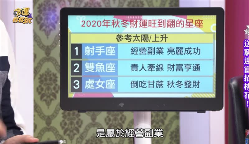 星座專家艾菲爾老師分享發財星座。（圖／翻攝自影片截圖）