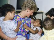 <p>When Diana spoke with children, she always crouched to see them at eye-level. (It's become a signature move of her daughter-in-law.) "Diana was the first member of the royal family to do this," said Ingrid Seward, editor of <em>Majesty</em> magazine. "The royal family used to say that everyone had to be deferential to them. But Diana said, 'If someone might be nervous of you or you're speaking to a very young child or a sick person, get yourself on their level.'"</p>