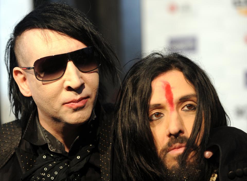 Marilyn Manson and Twiggy Ramirez in 2010. (Photo: GABRIEL BOUYS via Getty Images)