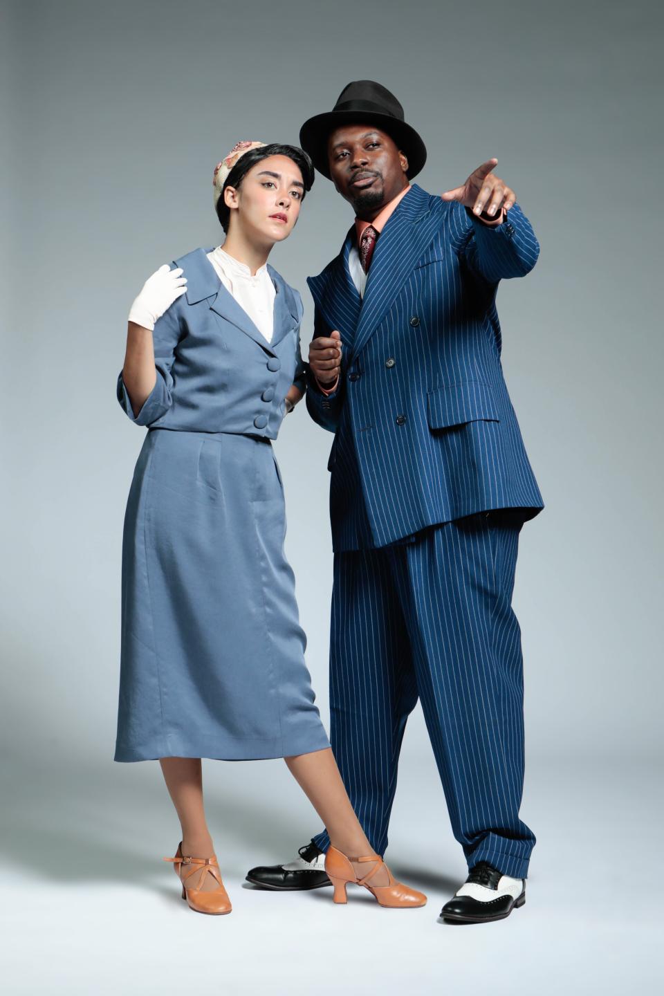 Kirstin Angelina Henry as Sarah Brown and Brian L. Boyd as Sky Masterson in “Guys and Dolls” at the Westcoast Black Theatre Troupe.