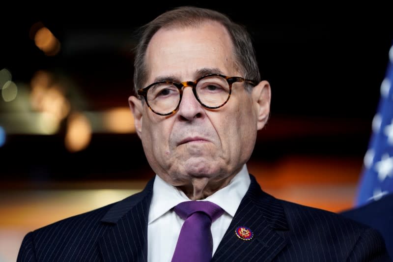 FILE PHOTO: Chairman of the House Judiciary Committee Jerrold Nadler waits to speak after a House vote approving rules for an impeachment inquiry into U.S. President Trump in Washington