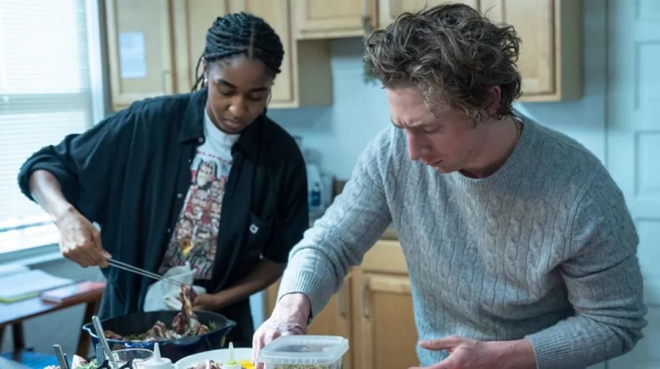 Ayo Edebiri and Jeremy Allen White as Sydney and Carmy in ‘The Bear’ (FX)