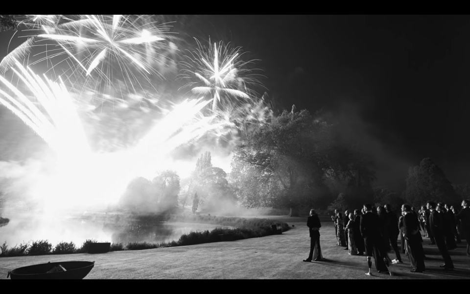 harry and meghan watching fireworks at their wedding