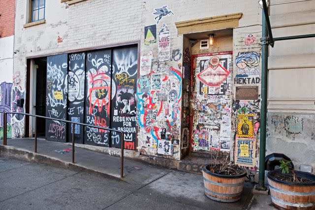 &lt;p&gt;Alamy Stock Photo&lt;/p&gt; The doorway to the home where Jean-Michel Basquiat lived on Great Jones Street in the East Village, downtown, New York City