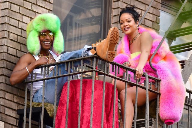James Devaney/GC Images A$AP Rocky and Rihanna in New York City in July 2021